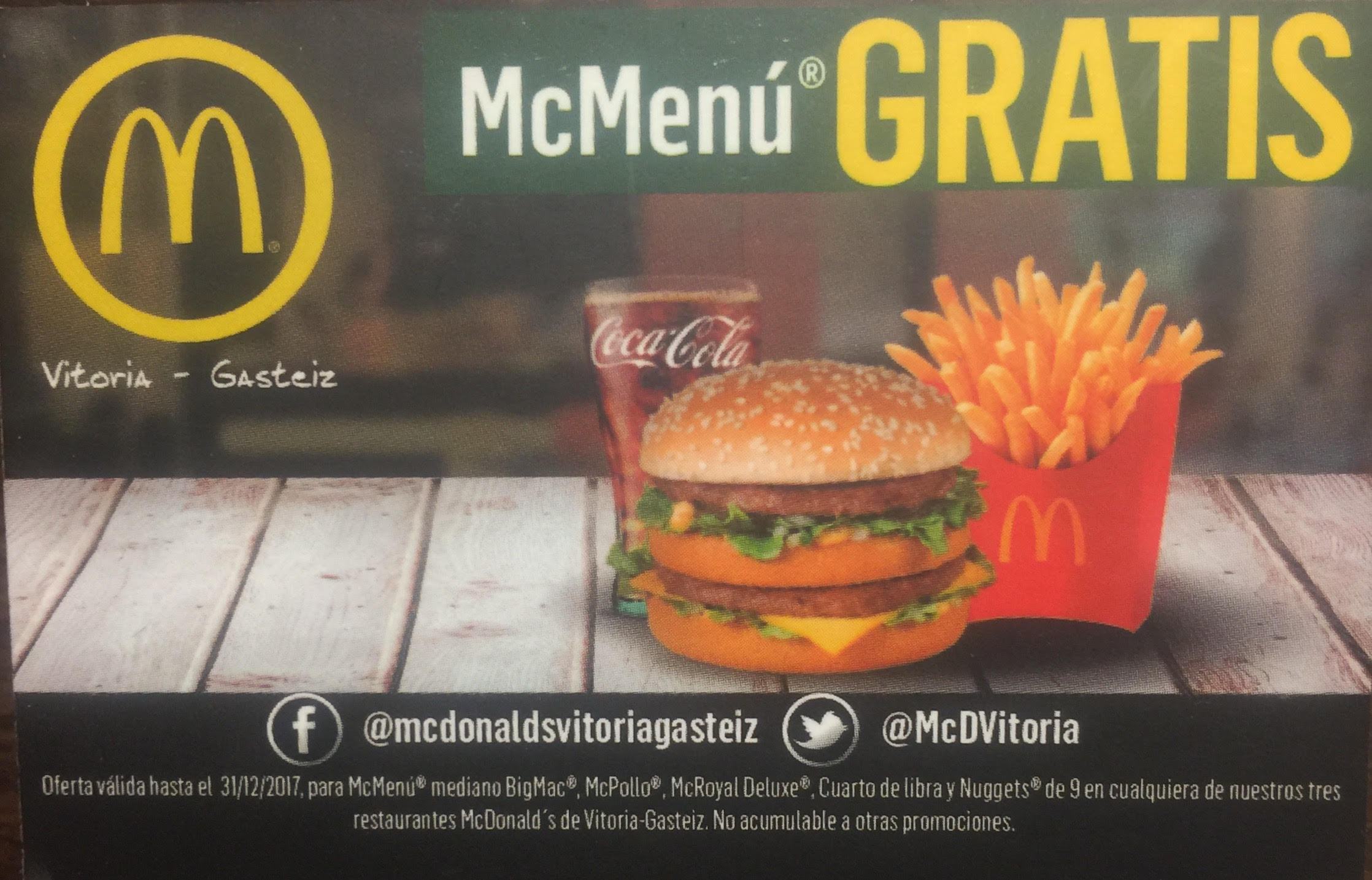 Menús McDonald's gratis para los 30 primeros equipos que tramiten sus licencias para la proxima temporada 2017/2018.